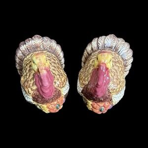 BELLA CASA‎ By Ganz Turkey Salt & Pepper Shakers Thanksgiving Decor